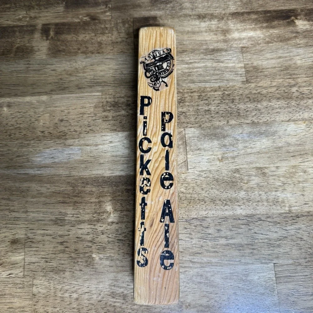 San Juan Brewing Co Beer Tap Handle Pickett Pale Ale Wood Rustic Bar Decor